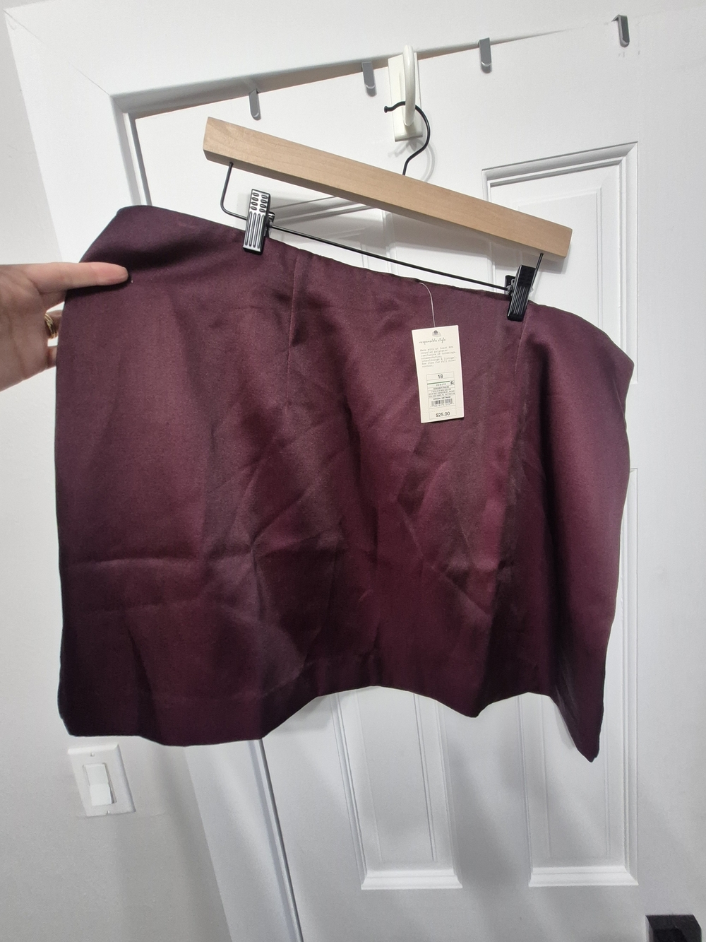 NWT a new day Plum Straight Mini Skirt